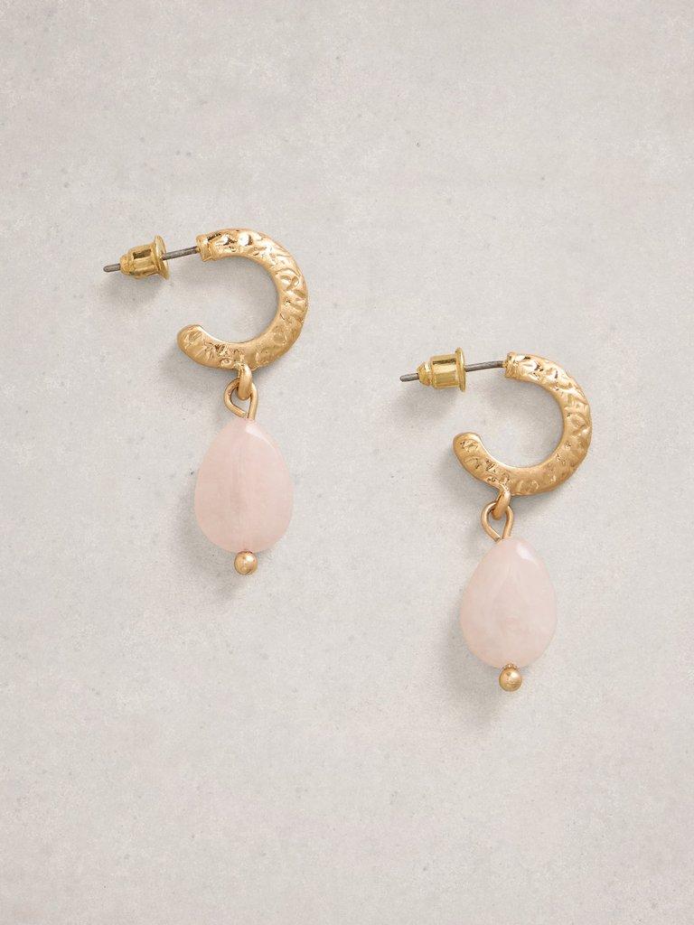 Rachel SemiPrecious Earring in GLD TN MET - FLAT FRONT