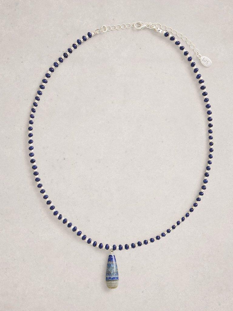 Gigi SemiPrecious Necklace in DARK NAVY - FLAT FRONT