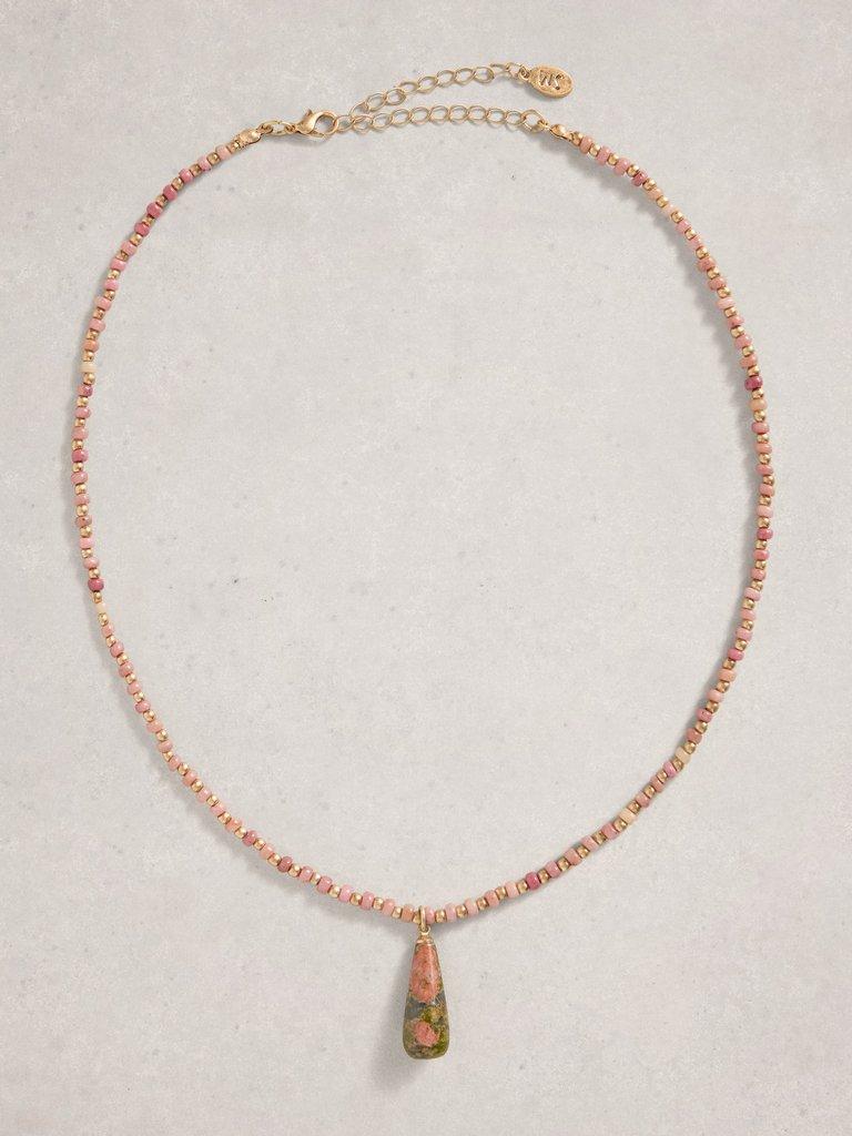 Gigi SemiPrecious Necklace in PINK MLT - FLAT FRONT