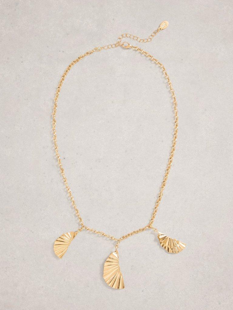 Scarlet Long Drop Necklace in GLD TN MET - FLAT FRONT