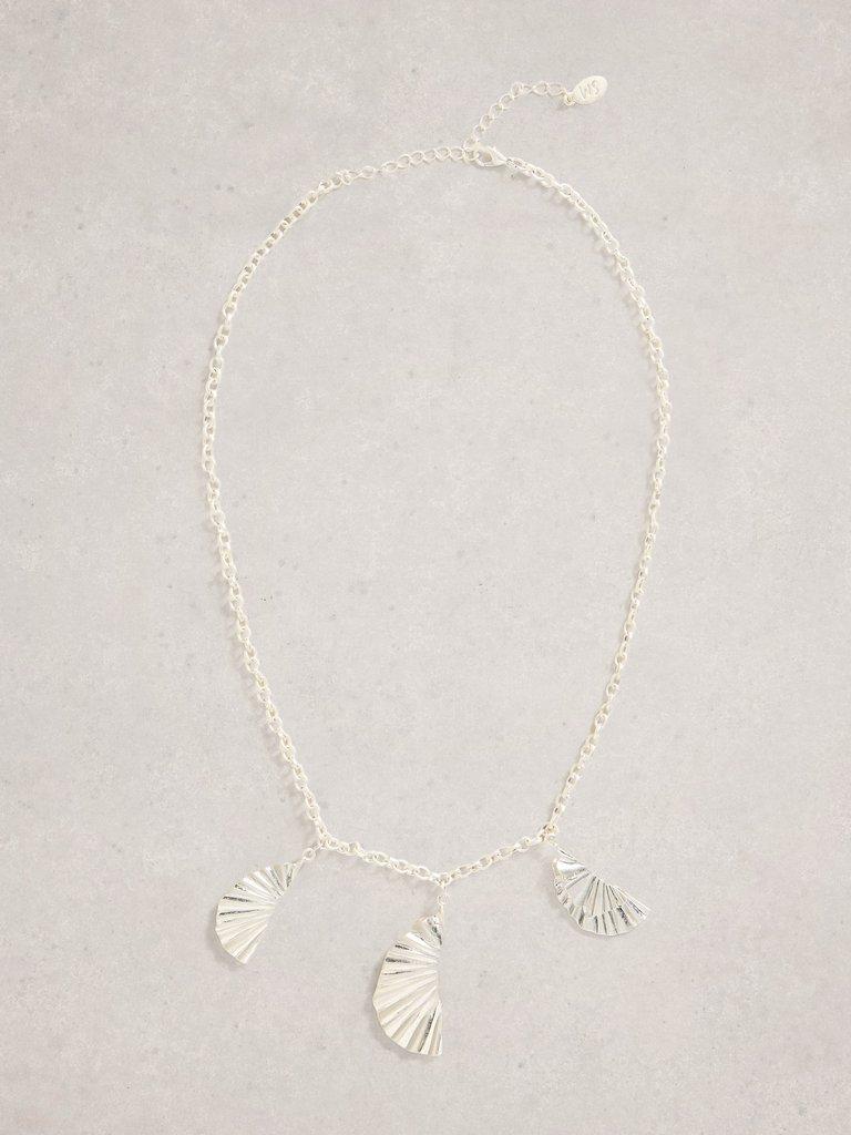 Scarlet Long Drop Necklace in SLV TN MET - FLAT FRONT