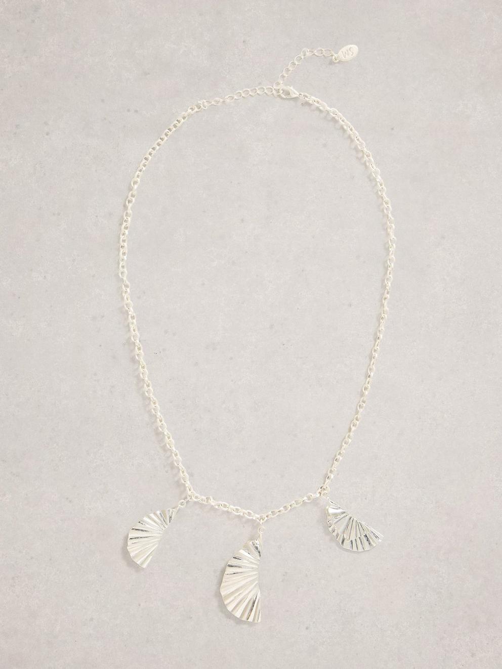 Scarlet Long Drop Necklace in SLV TN MET - FLAT FRONT