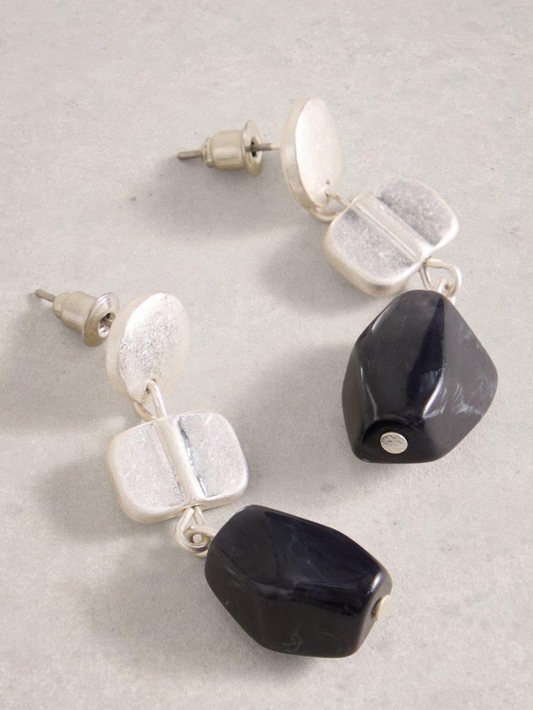 Rosie Stone Drop Earring in NAVY MULTI - FLAT DETAIL