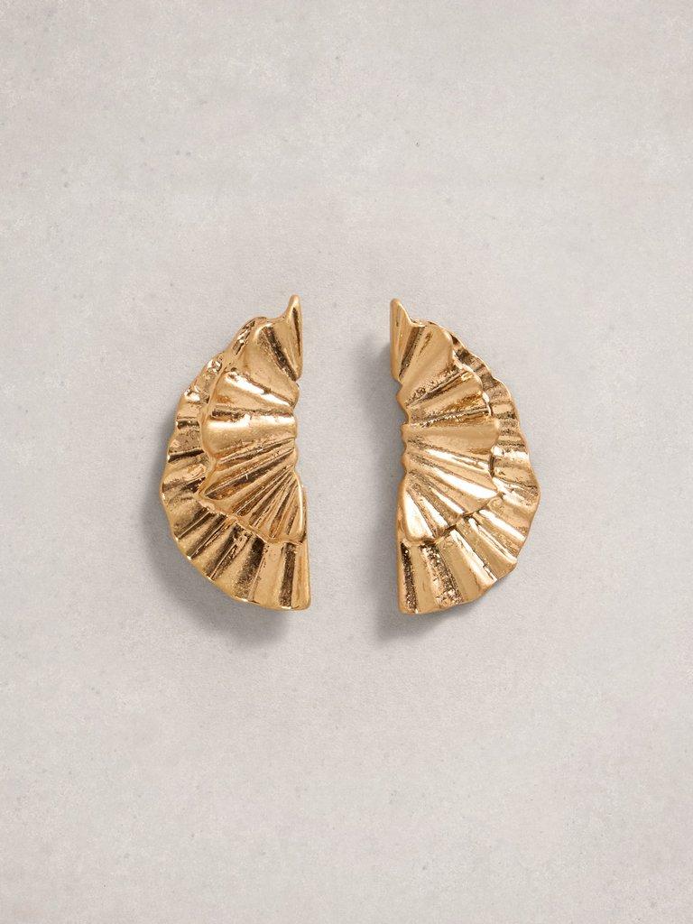 Scarlett Earring in GLD TN MET - FLAT FRONT
