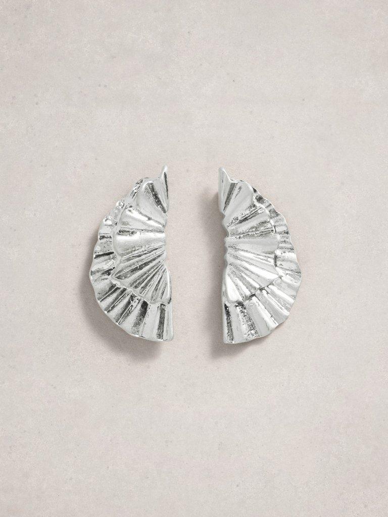 Scarlett Earring in SLV TN MET - FLAT FRONT