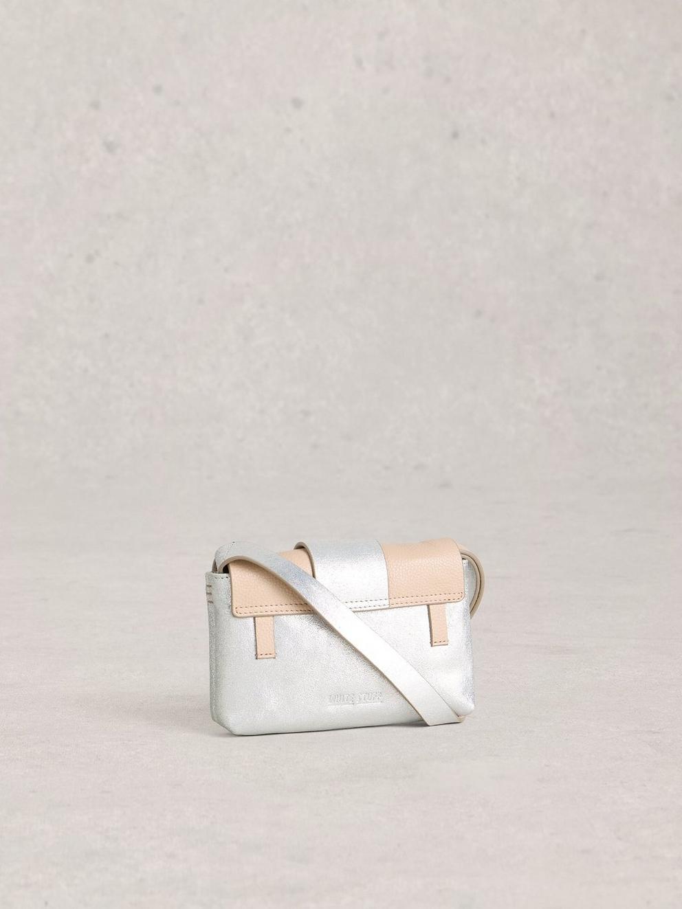 Tabby Mini Landscape Bag in SLV TN MET - FLAT BACK