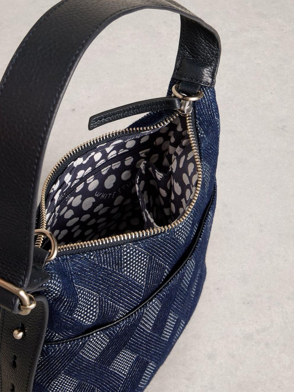 Sophia Mini Crossbody in DK BLUE - FLAT DETAIL