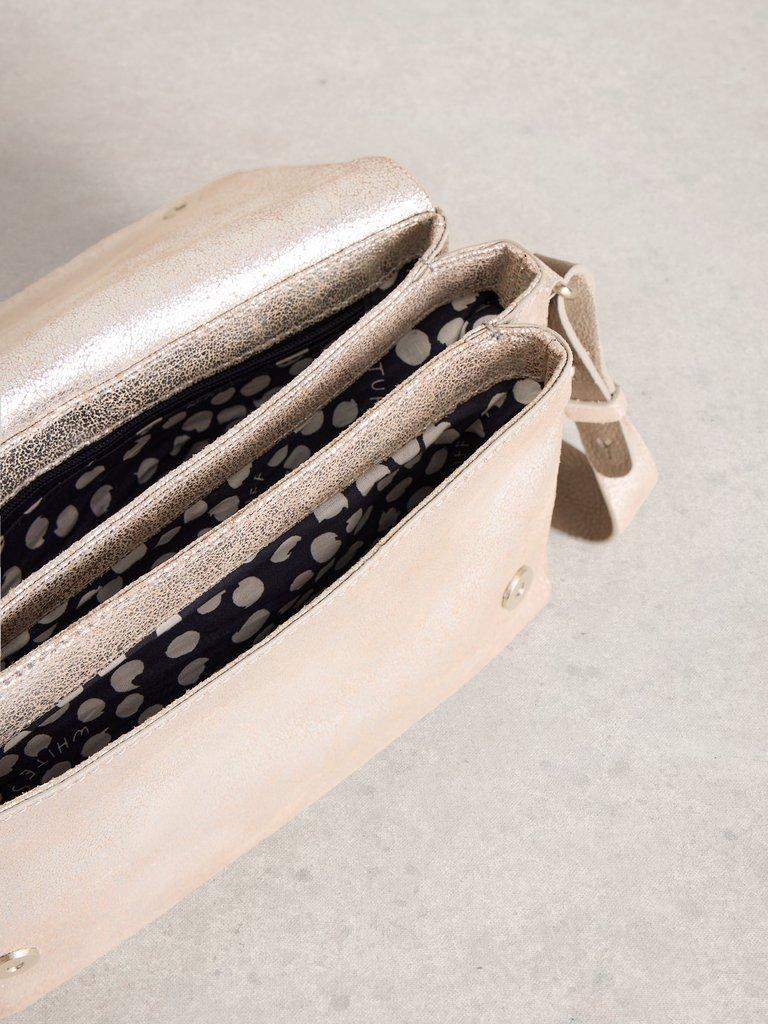 Tiggy Crossbody Bag in SLV TN MET - FLAT DETAIL