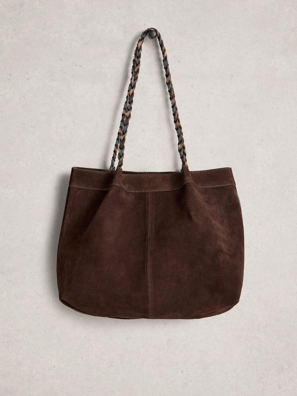 Tessa Tote Bag in DK BROWN - FLAT FRONT