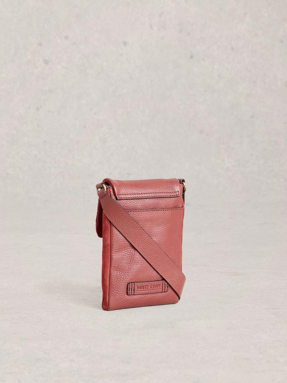 Tiggy Phone Bag in DEEP RED - FLAT BACK