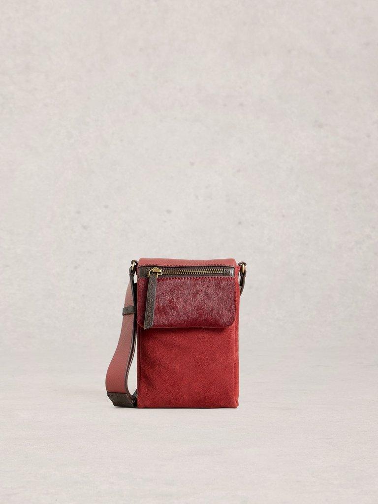Tiggy Phone Bag in DEEP RED - LIFESTYLE