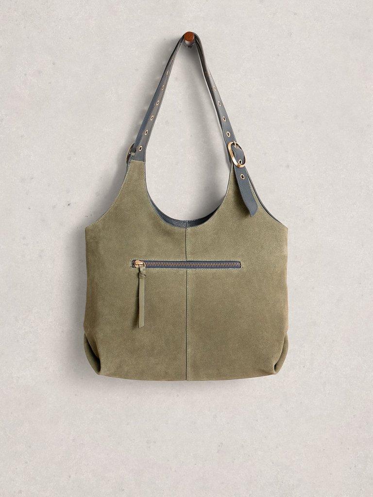 Hollie Tote Bag in KHAKI GRN - FLAT FRONT