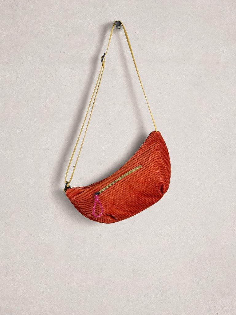 Meadow Corduroy Bag in DK ORANGE - FLAT FRONT