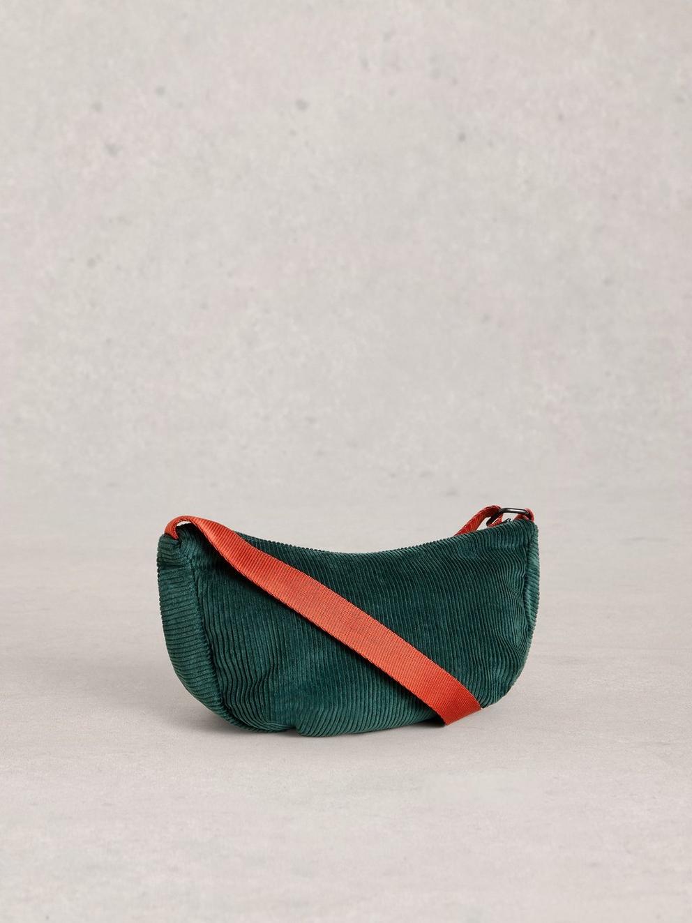 Meadow Corduroy Bag in DK TEAL - FLAT BACK