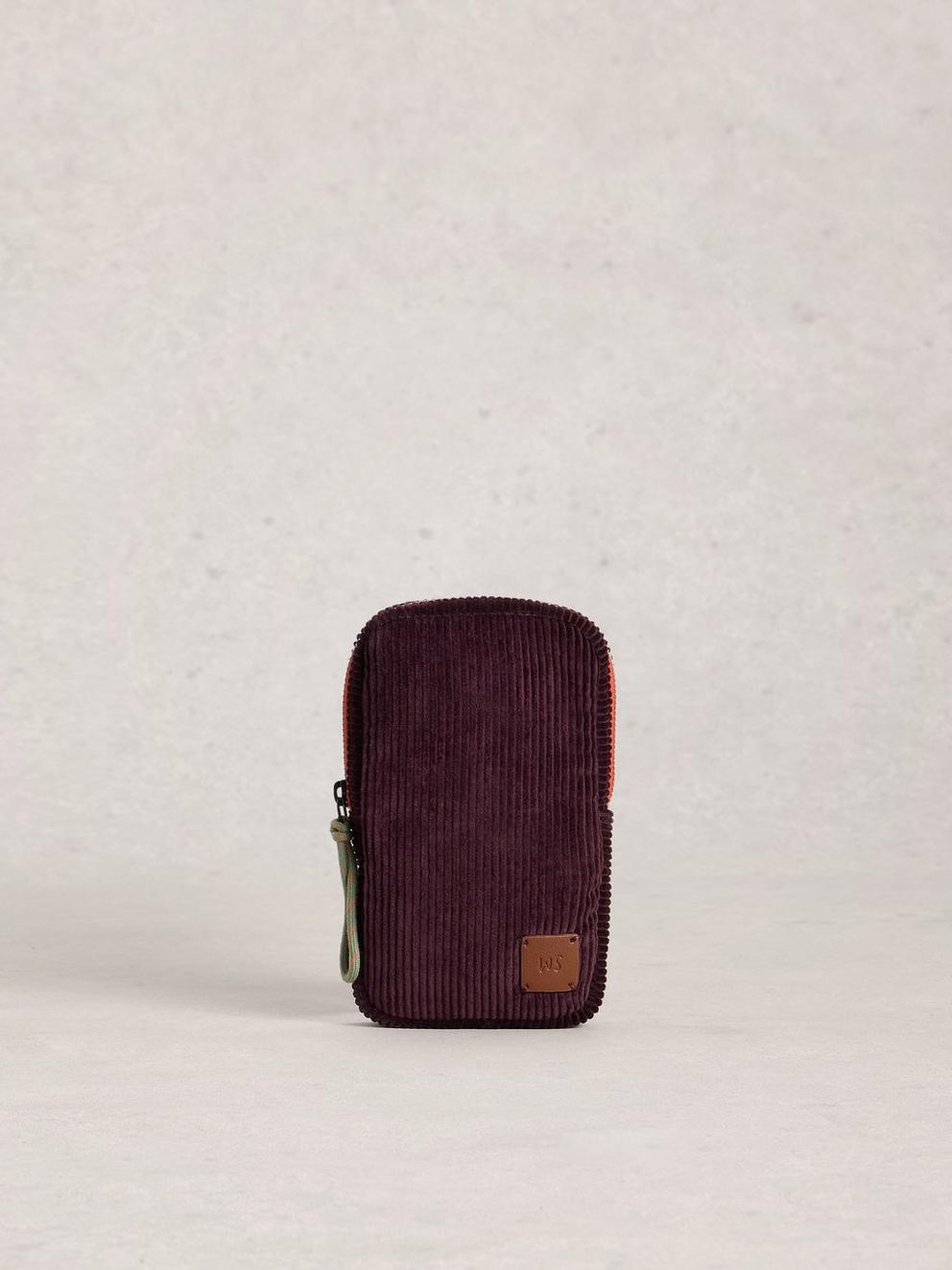 Meadow Corduroy Phone Bag in DK PURPLE - LIFESTYLE