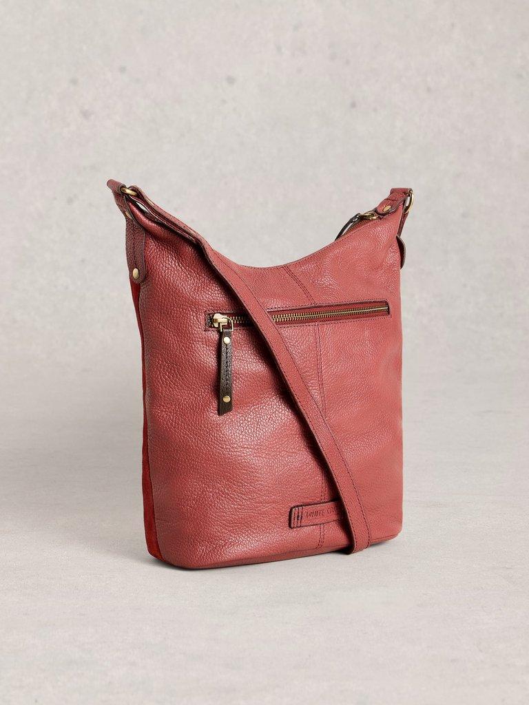 Fern Crossbody Suede in DK RED - FLAT BACK