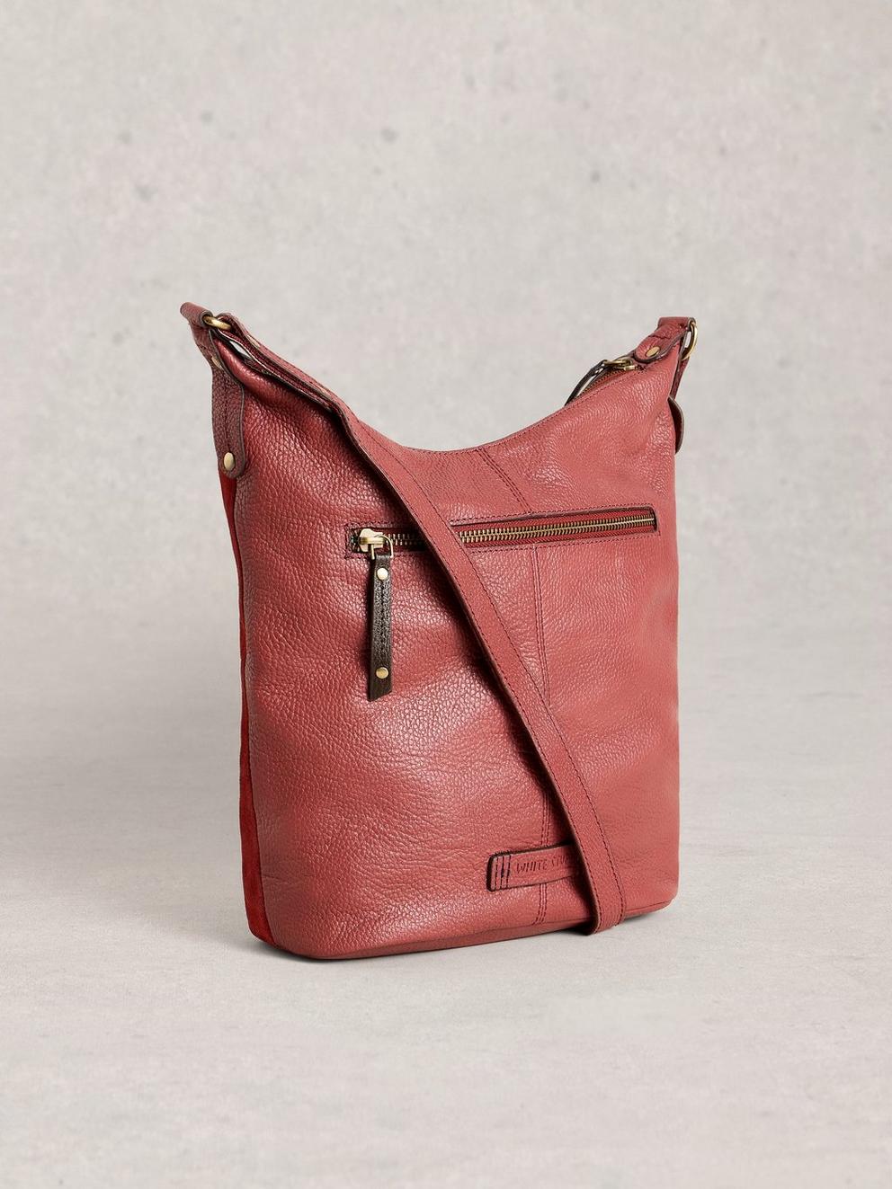 Fern Crossbody Suede in DK RED - FLAT BACK