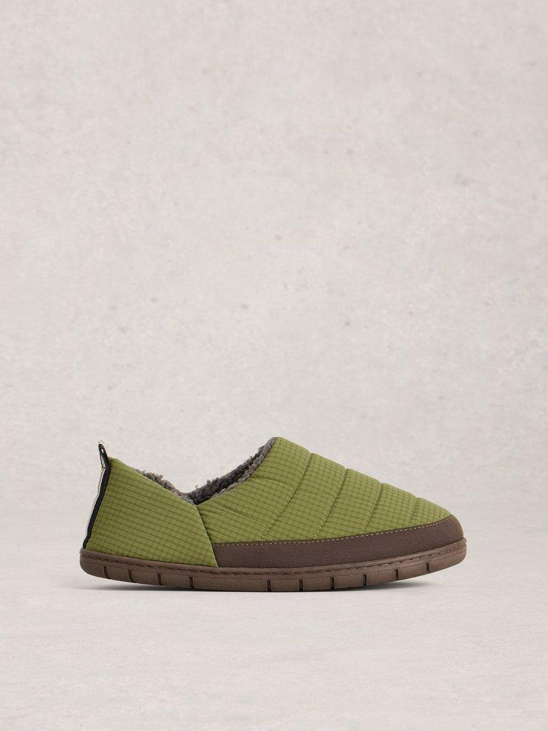 Puffer Nylon Slippers in KHAKI GRN - LIFESTYLE