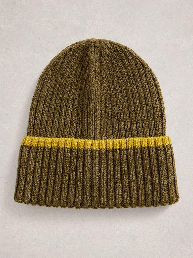 Mens Hat and Glove Set in KHAKI GRN - FLAT DETAIL