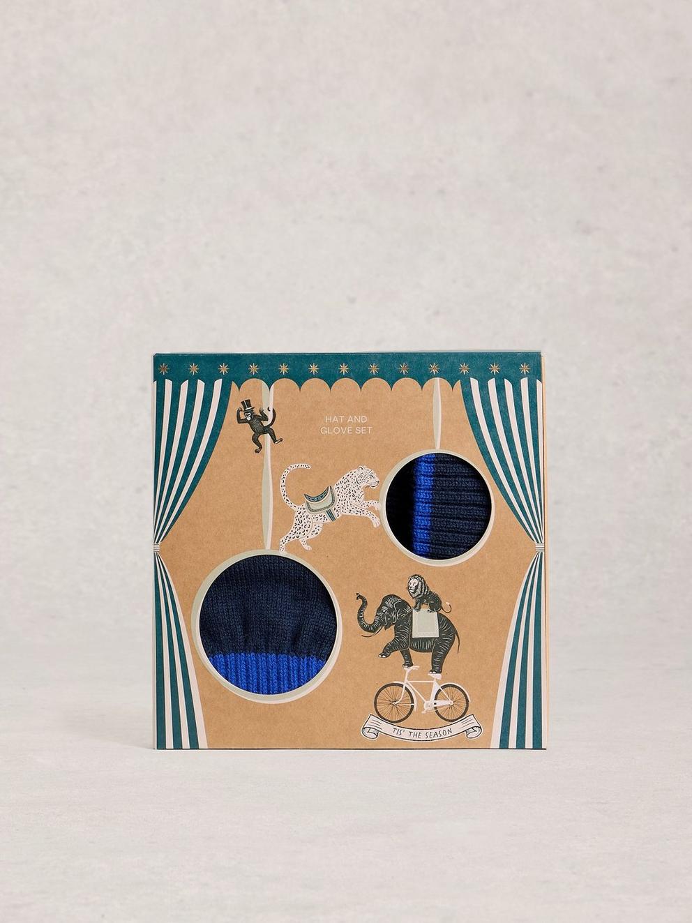 Mens Hat and Glove Set in NAVY MULTI - LIFESTYLE