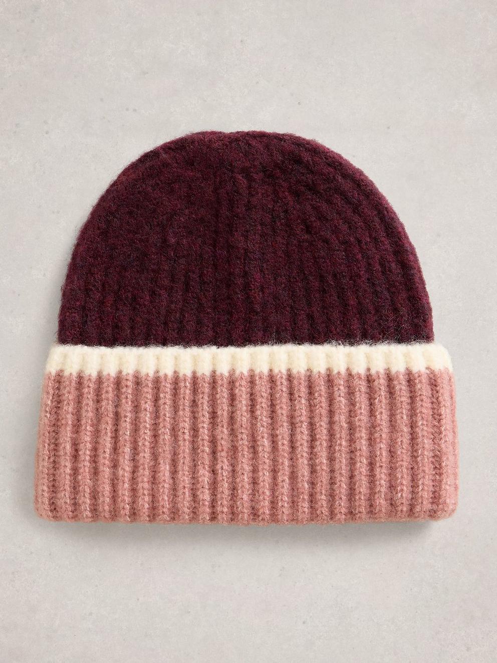 Hat and Glove Gift Box in PLUM MLT - FLAT DETAIL