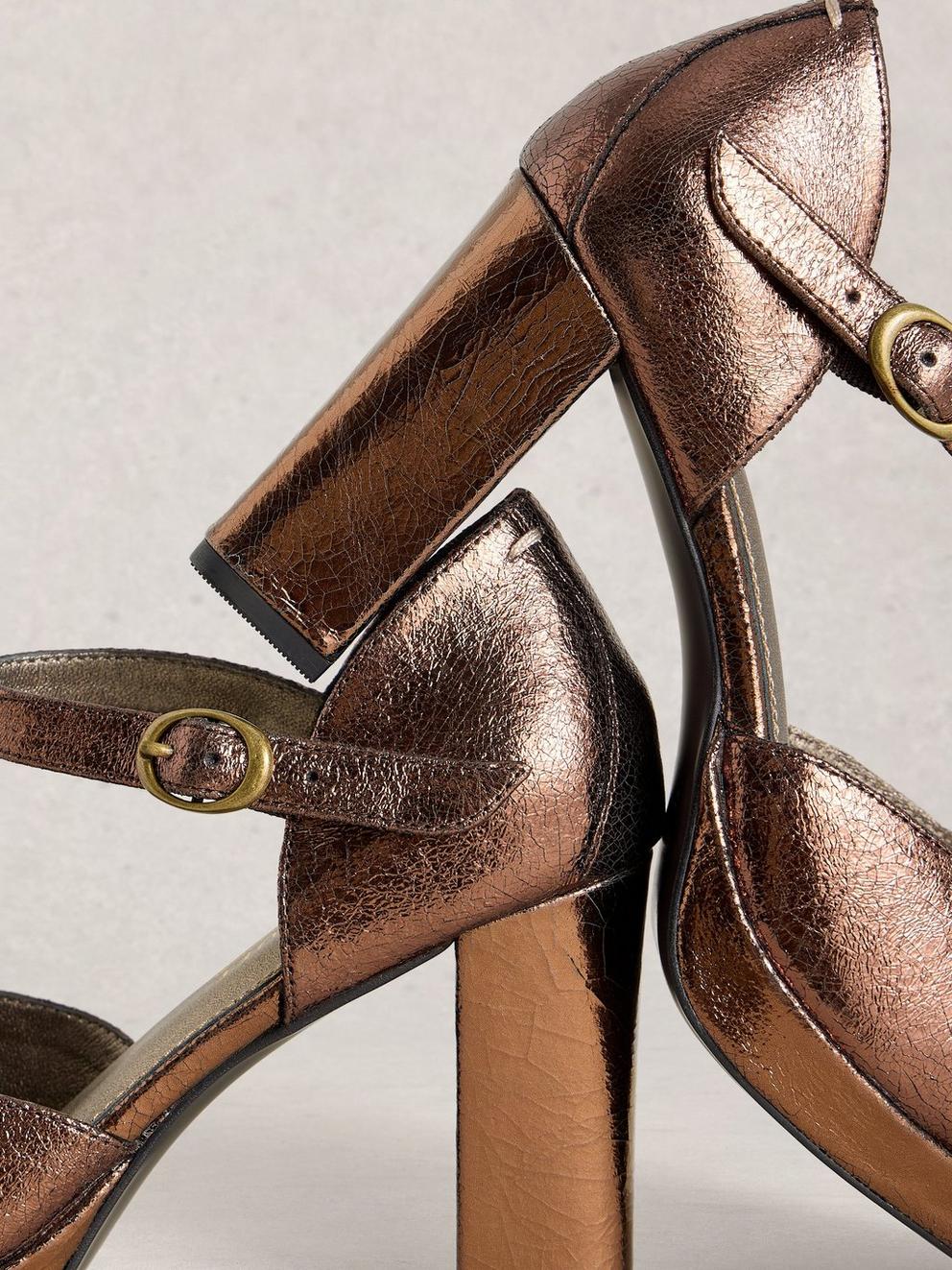 Priscilla Platform Strap Shoe in MIXED MET - FLAT DETAIL