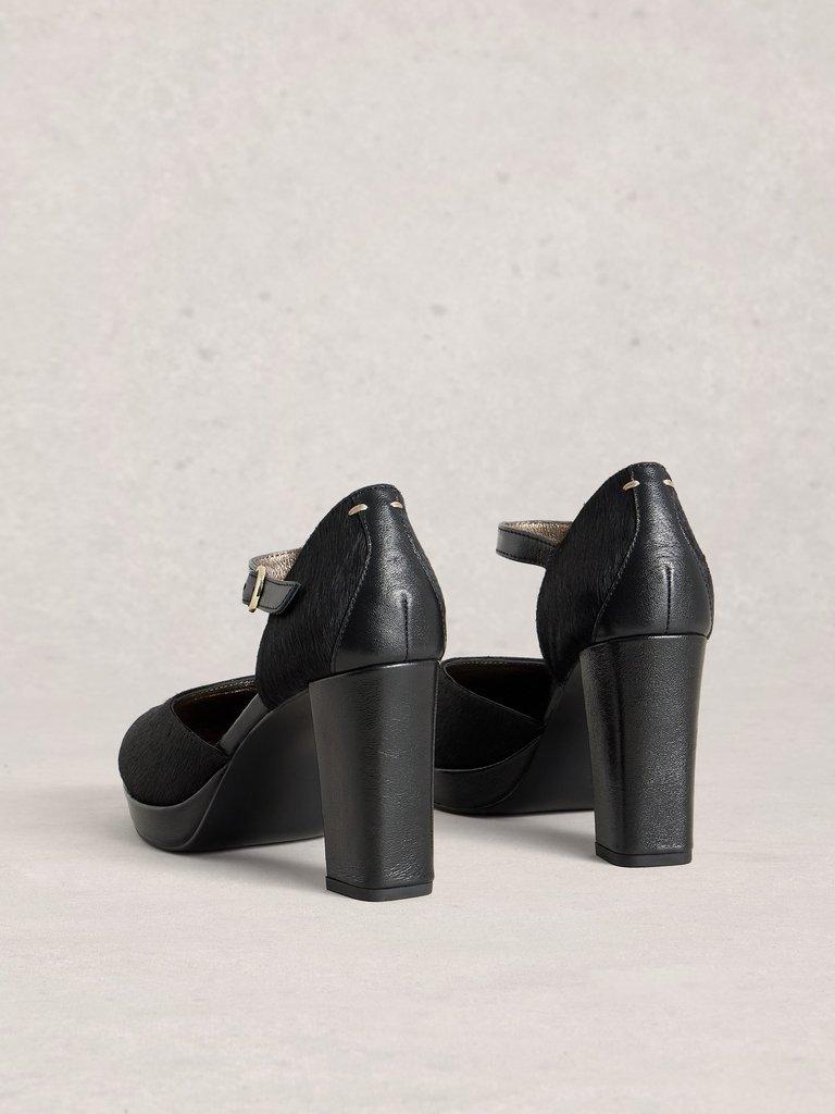 Priscilla Platform Strap Shoe in PURE BLK - FLAT BACK