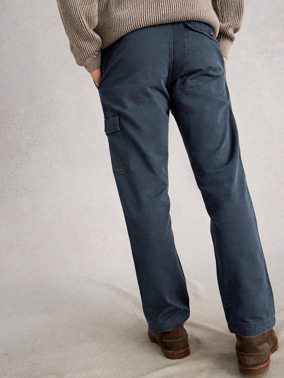 Kemble Cargo Trouser in DARK NAVY - MODEL BACK