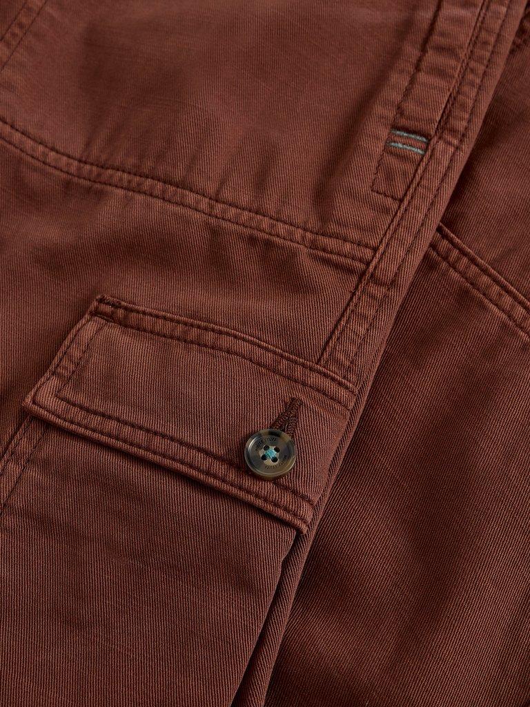 Kemble Cargo Trouser in DK BROWN - FLAT DETAIL