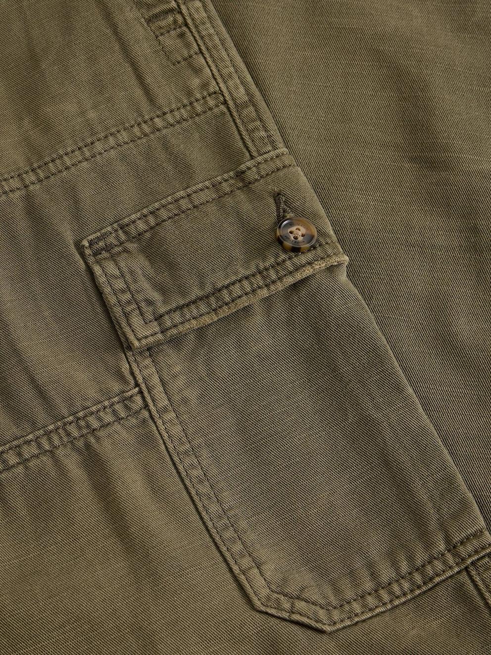 Kemble Cargo Trouser in KHAKI GRN - FLAT DETAIL