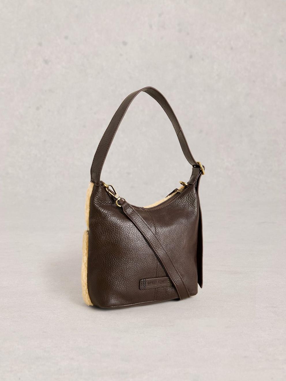 Mini Sophia Shearling Crossbody in IVORY MLT - FLAT BACK