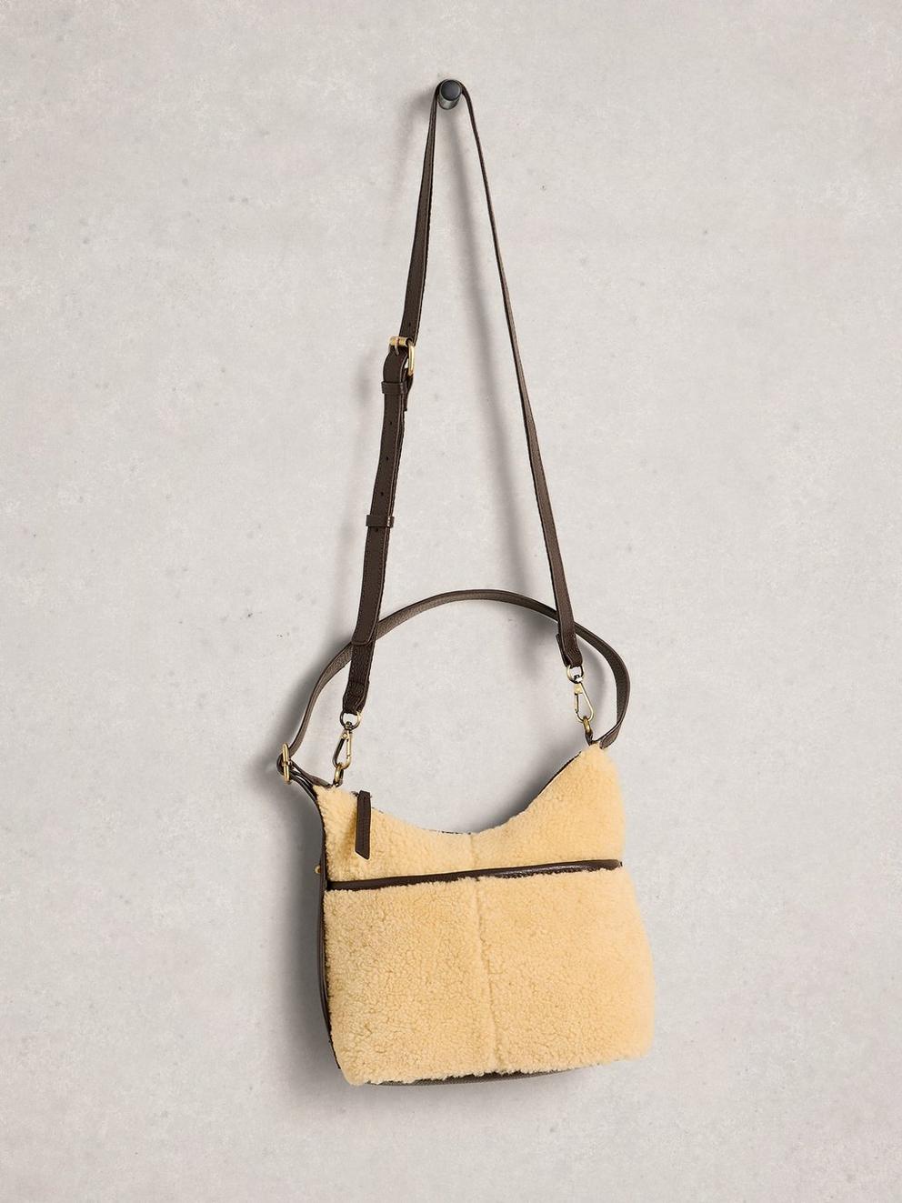 Mini Sophia Shearling Crossbody in IVORY MLT - FLAT FRONT
