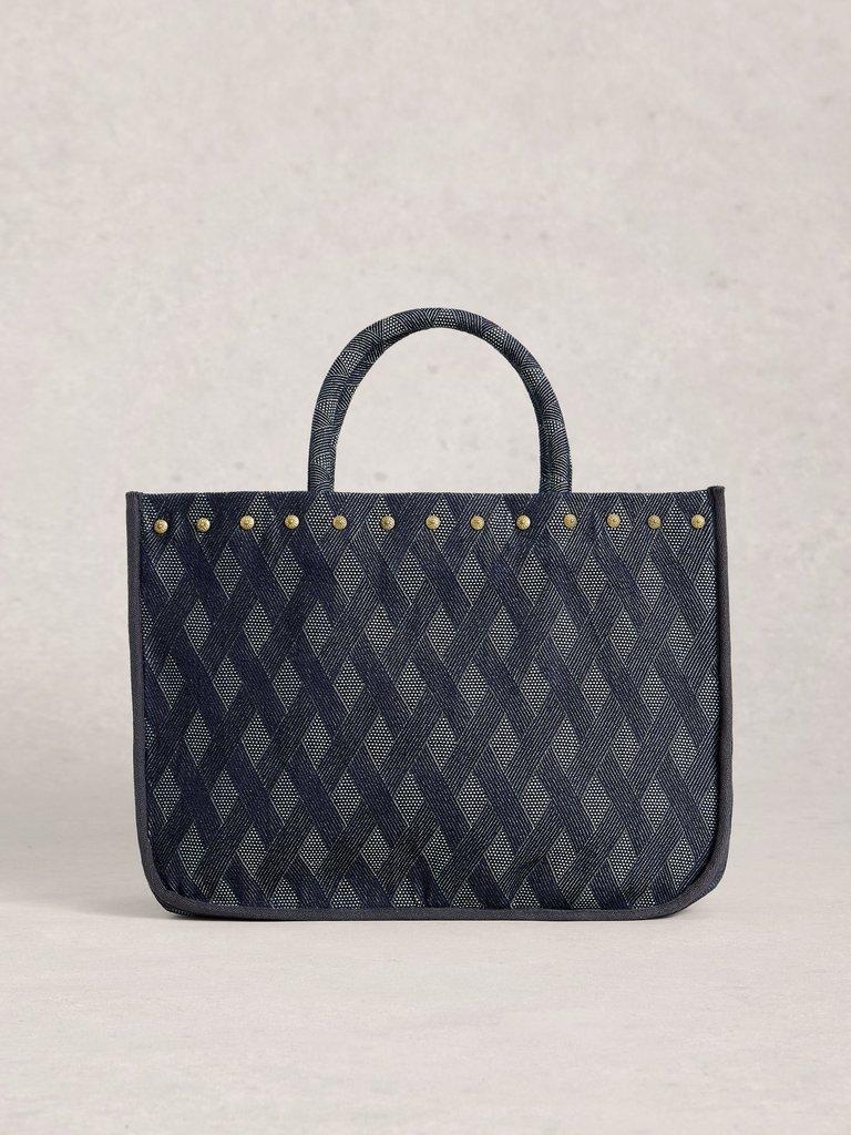Jacquard Jasmine Tote in BLUE MLT - LIFESTYLE