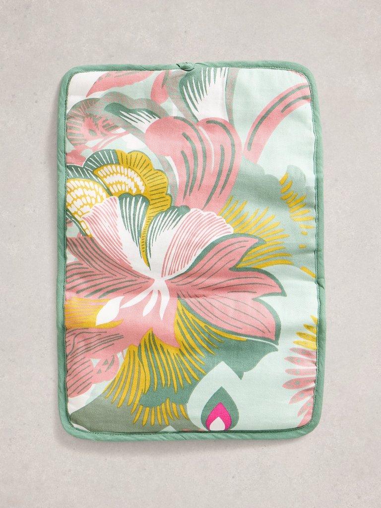 Printed Jewellery Roll in GREEN MLT - FLAT BACK