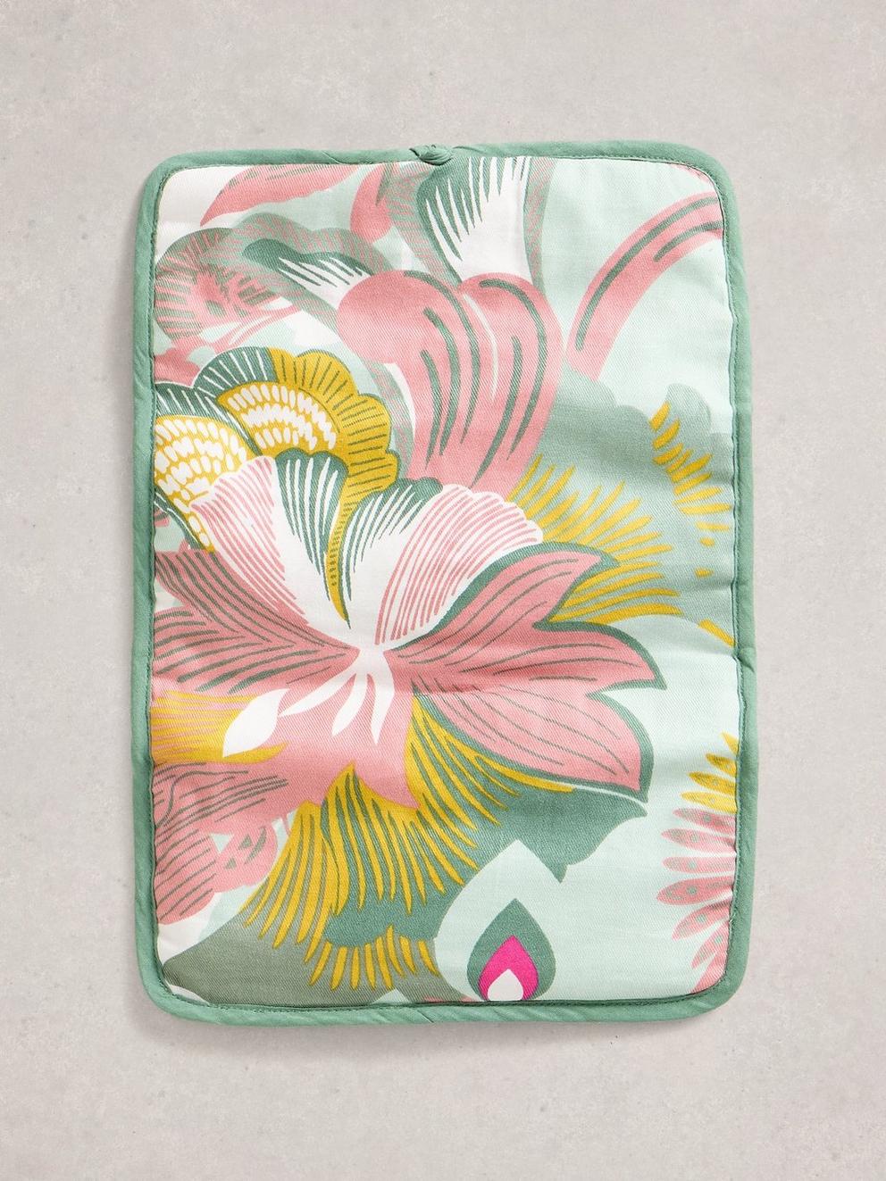 Printed Jewellery Roll in GREEN MLT - FLAT BACK