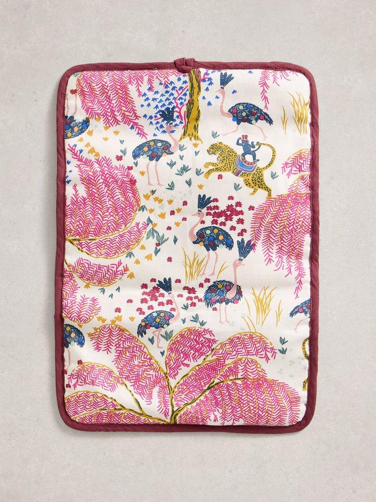 Printed Jewellery Roll in NAT PR - FLAT BACK