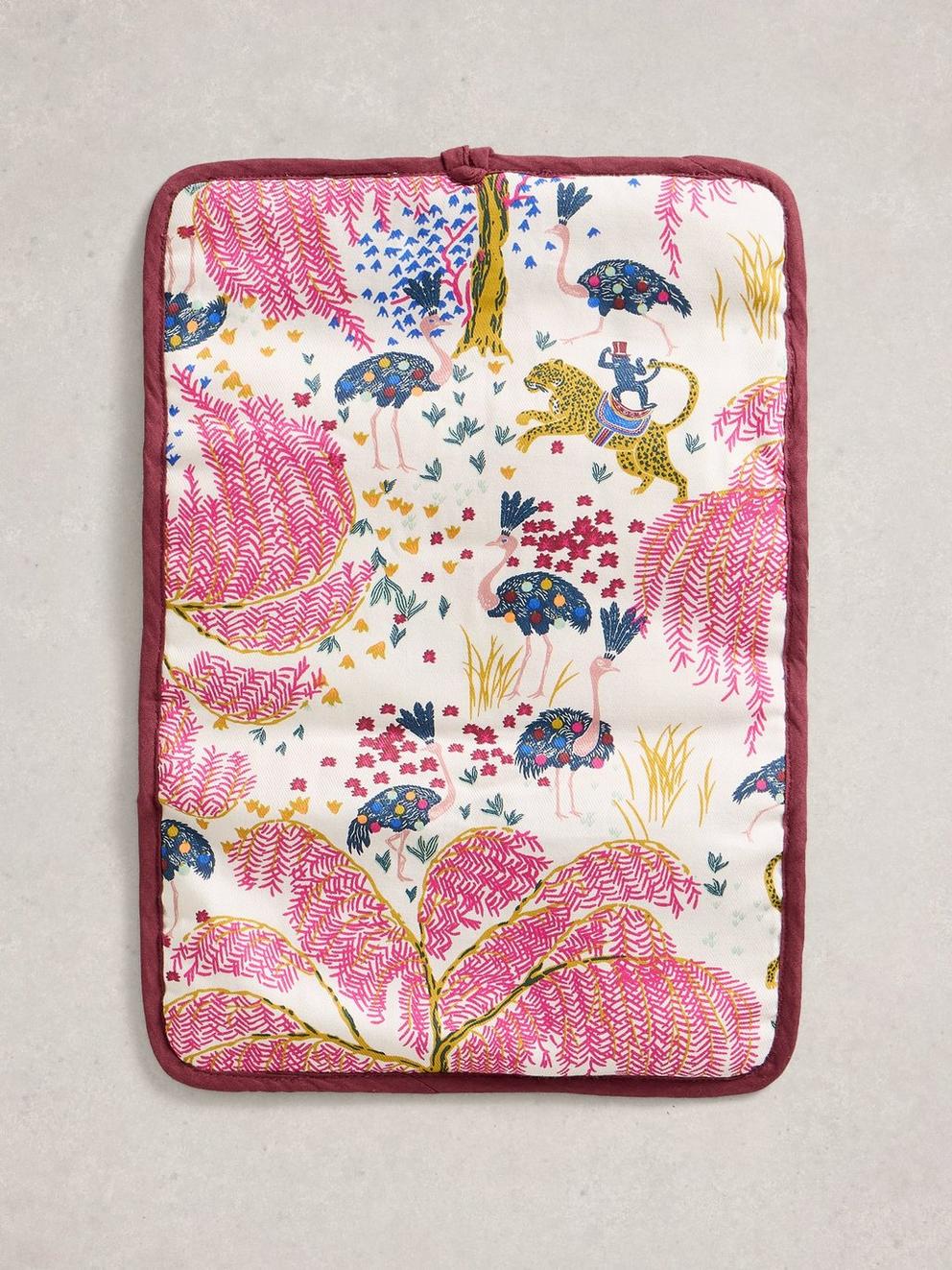 Printed Jewellery Roll in NAT PR - FLAT BACK