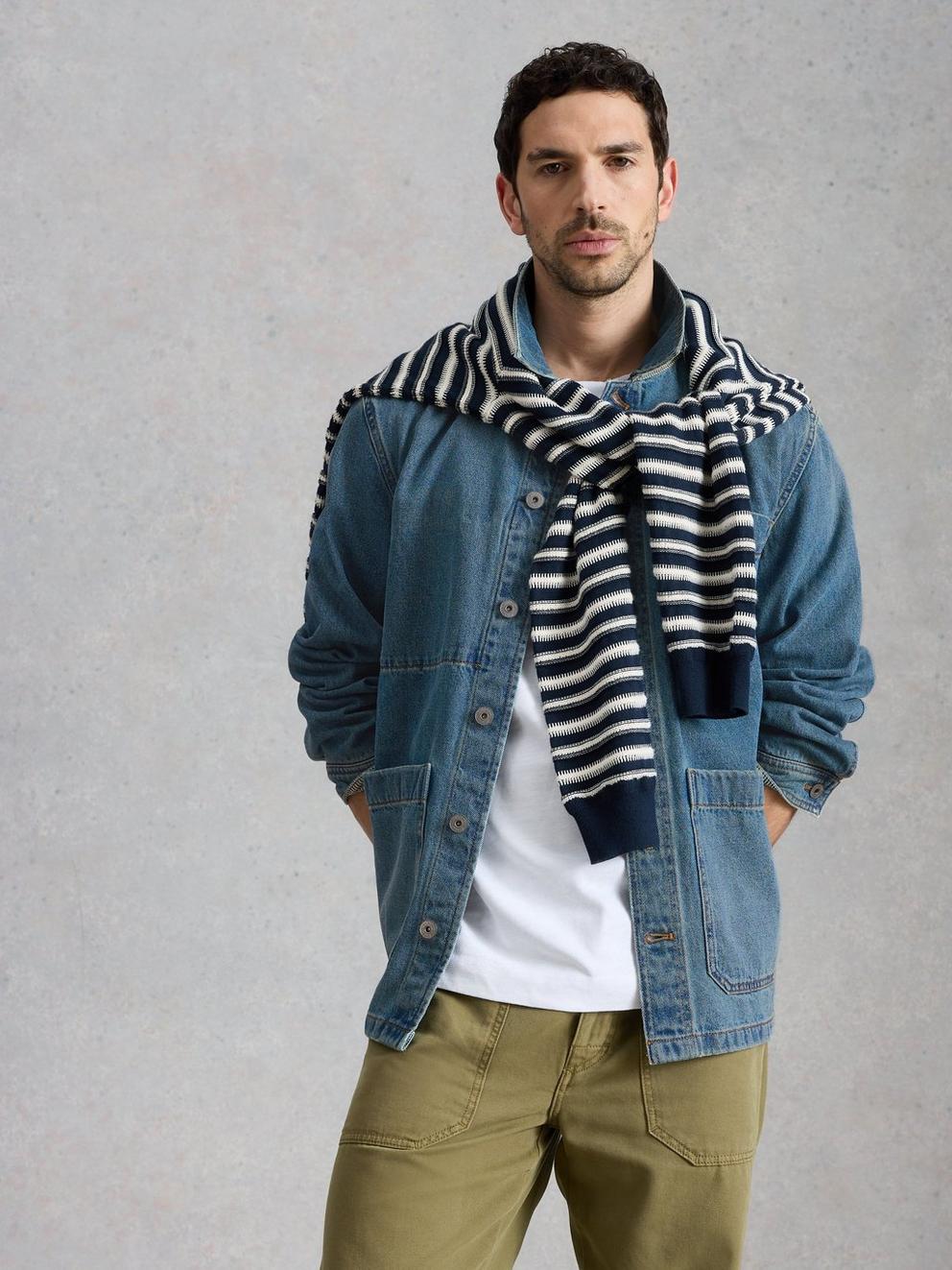 Westgate Denim Workwear Jacket in MID DENIM - LIFESTYLE