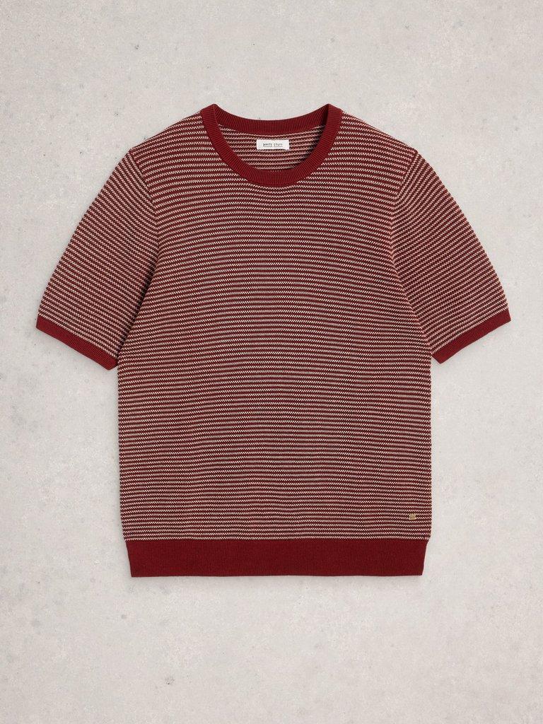 Bibury Knitted Tee in RED MLT - FLAT FRONT