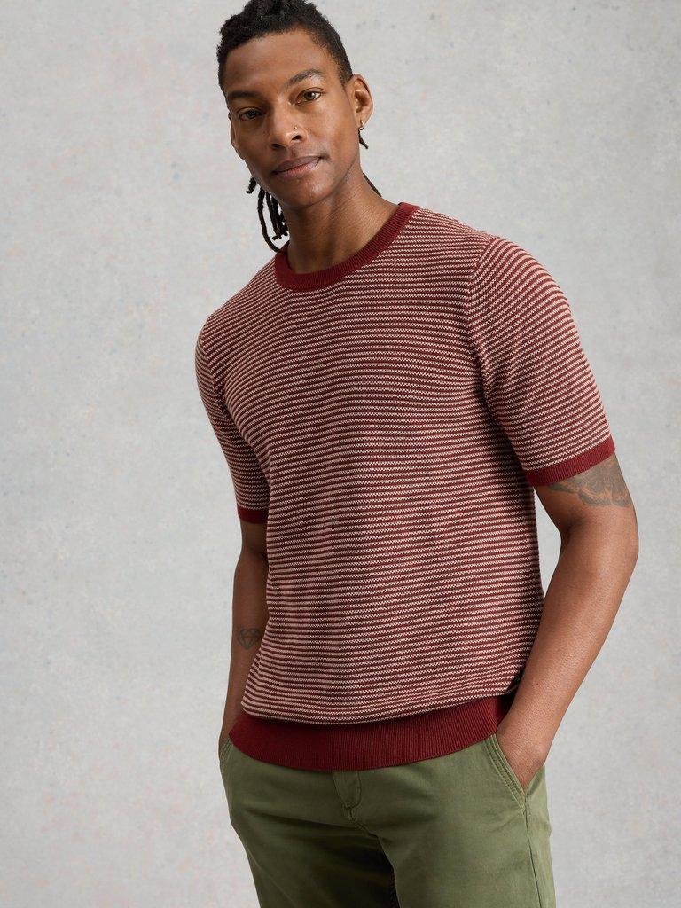 Bibury Knitted Tee in RED MLT - LIFESTYLE