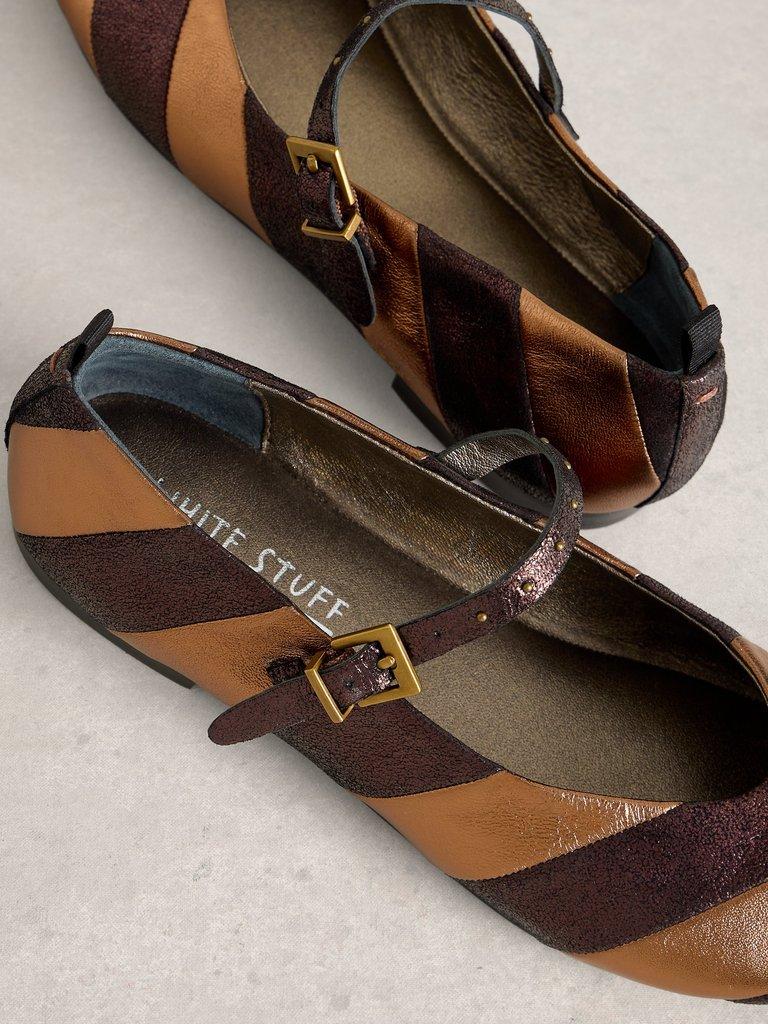 Jazz Mary Jane Ballerina in MIXED MET - FLAT DETAIL