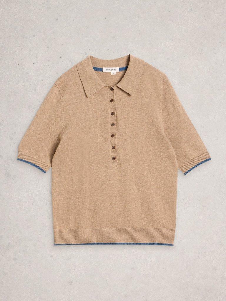 POPPY POLO TEE in DK NAT - FLAT FRONT