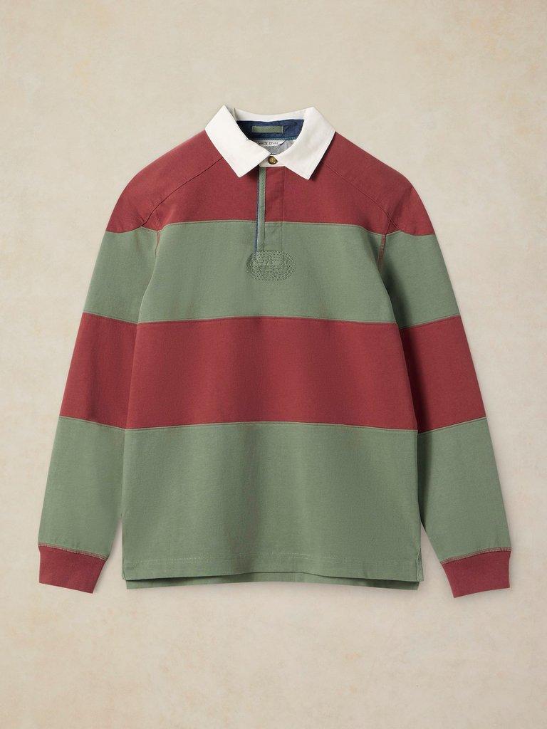 Cooper Cut  Sew Rugby in GREEN MLT - FLAT FRONT