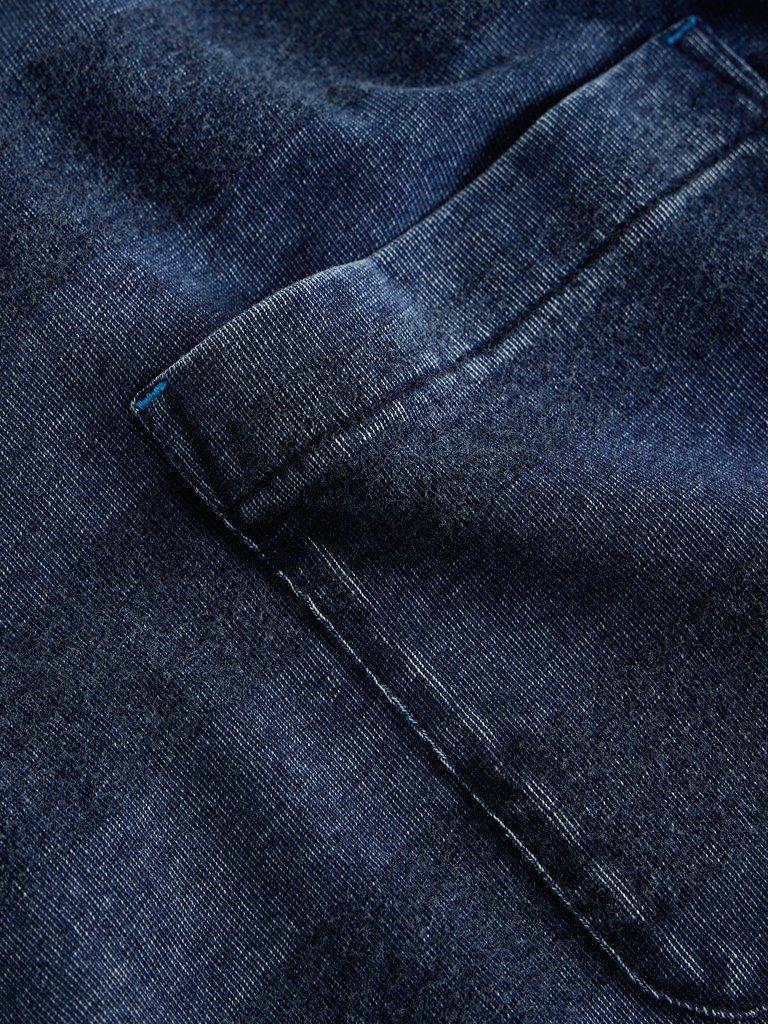 Abersoch Indigo Stripe Tee in INDIGO BLE - FLAT DETAIL