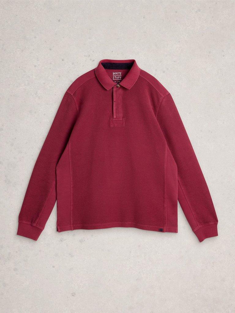 Sidmouth Collar Sweatshirt in DK PLUM - FLAT FRONT