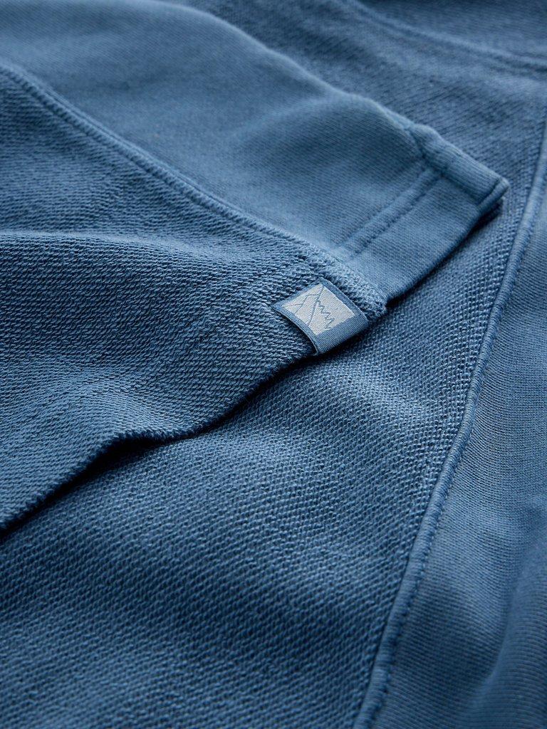 Sidmouth Collar Sweatshirt in MID BLUE - FLAT DETAIL