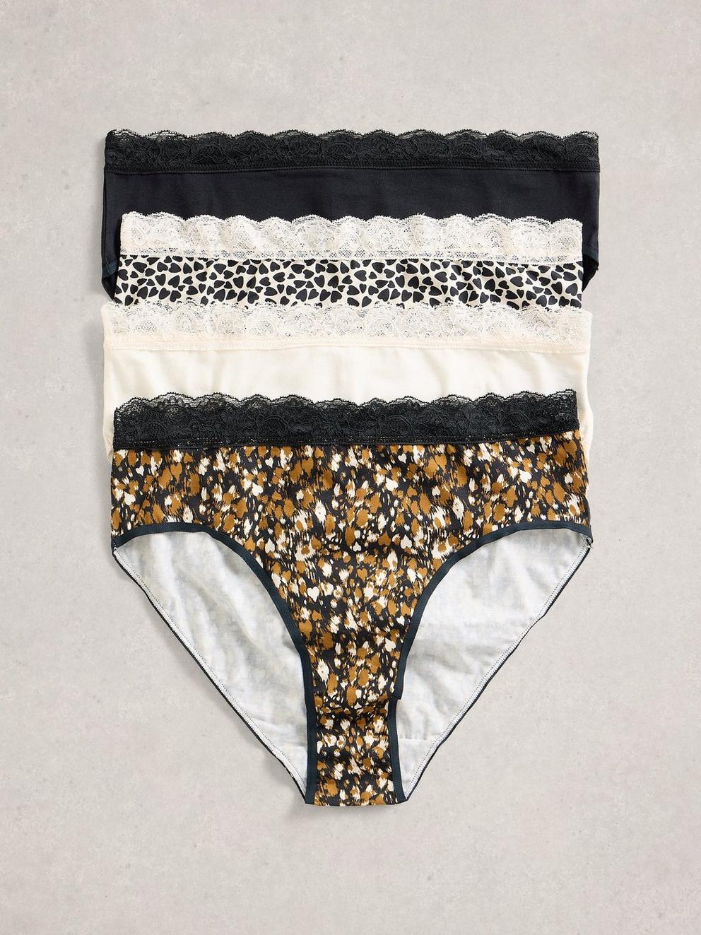 4 PACK KNICKER BOX SET in BLACK - FLAT FRONT