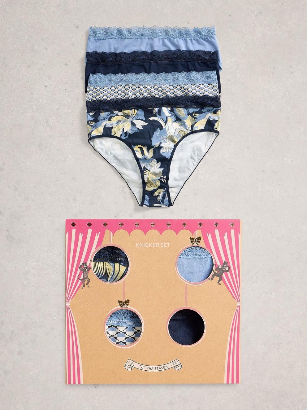 4 PACK KNICKER BOX SET in NAVY MULTI - LIFESTYLE