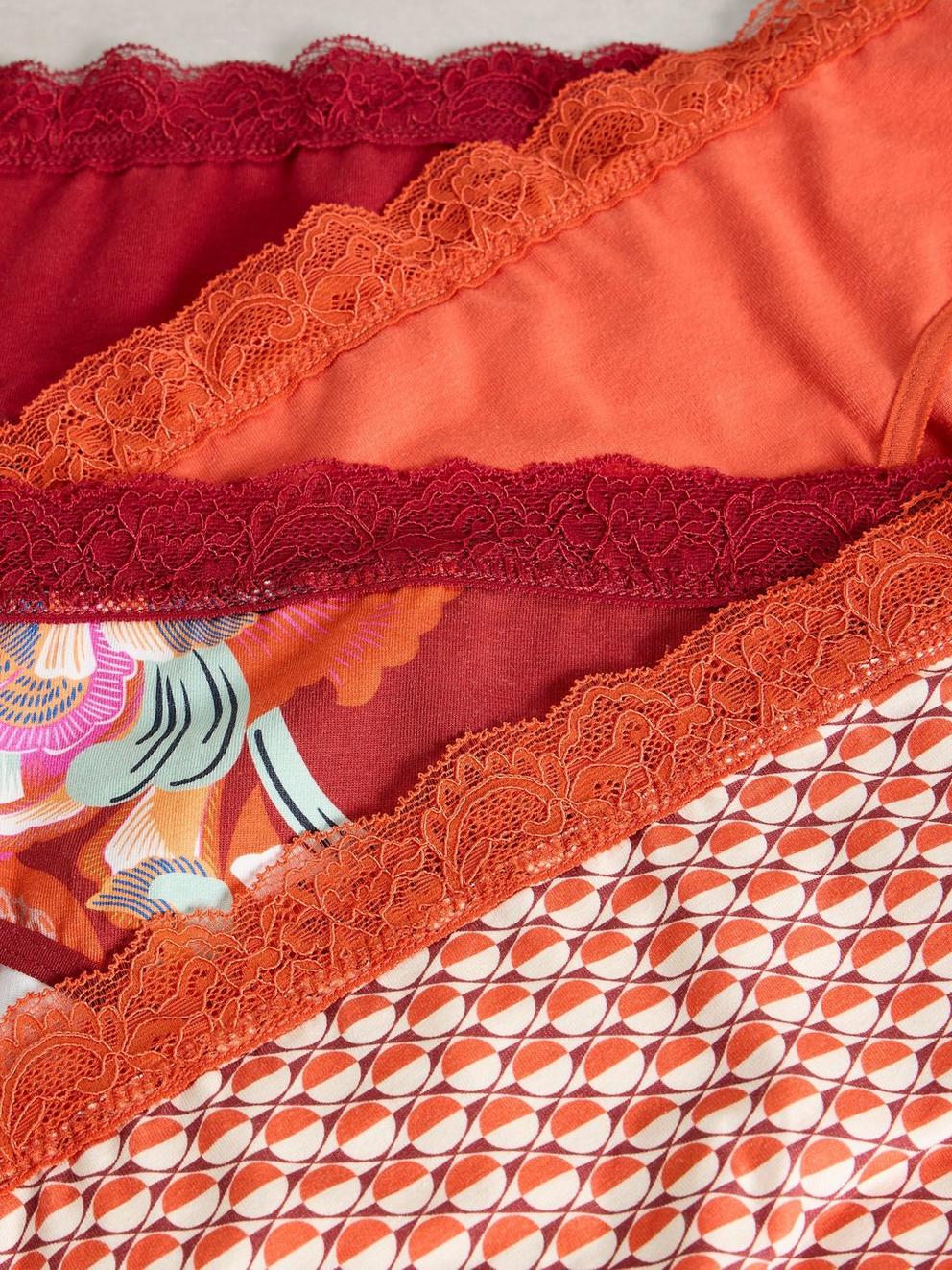 4 PACK KNICKER BOX SET in RED MLT - FLAT DETAIL