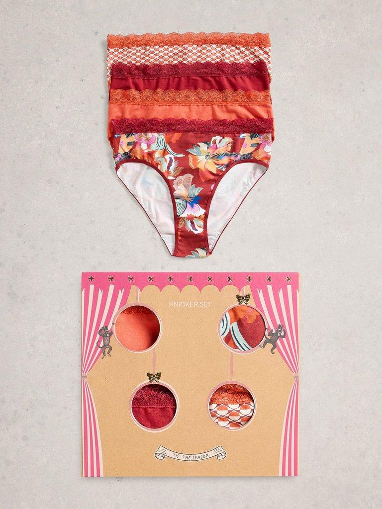 4 PACK KNICKER BOX SET in RED MLT - LIFESTYLE